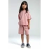 KIZ ÇOCUK BERMUDA TAKIM - RETRO PEMBE
