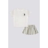 KIZ BEBEK 2 LI KISA KOL T-SHIRT TAKIM - BEYAZ