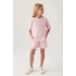 KIZ ÇOCUK ŞORT TAKIM - TOZ PEMBE