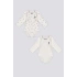 KIZ BEBEK 2 Lİ UZUN KOLLU BODY SET - KREM/DESENLİ