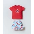 U.S POLO ASSN. KIZ BEBEK  ŞORT T-SHIRT TAKIM - NAR ÇİÇEĞİ
