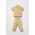 U.S.POLO ERKEK BEBEK GÖMLEK PİJAMA TAKIMI - KUM