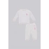 KIZ BEBEK UZUN KOL 2Lİ TAKIM - BEYAZ