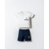 U.S.POLO ASSN. ERKEK BEBEK ŞORT T-SHIRT TAKIM - BEYAZ-LACİVERT
