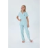 KIZ ÇOCUK PİJAMA TAKIM - SU YEŞİLİ
