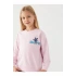 STITCH KIZ GARSON SWEAT - TOZ PEMBE