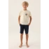 ERKEK ÇOCUK BERMUDA TAKIM - KREM PUDİNG