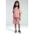 KIZ ÇOCUK BERMUDA TAKIM - RETRO PEMBE