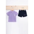 US POLO KIZ BEBEK 2Lİ KISA KOL T-SHIRT TAKIM - LİLA