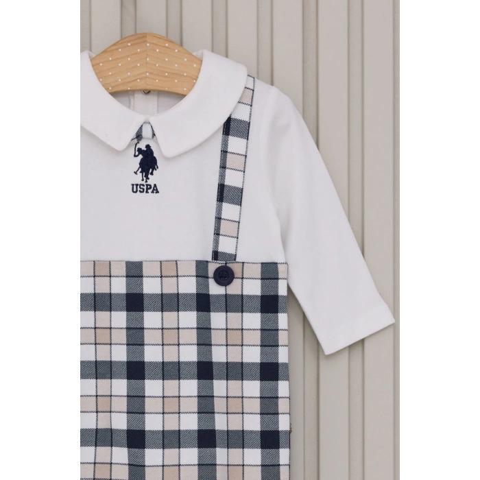 US POLO ERKEK BEBEK PATİKLİ TULUM - KREM