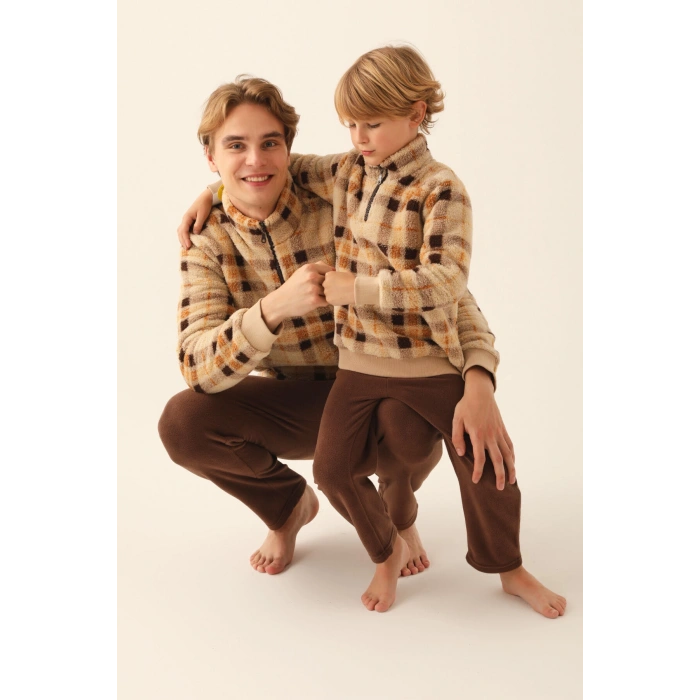 ARNETTA BABA OĞUL İKİLİ TAKIM - KOYU BEJ