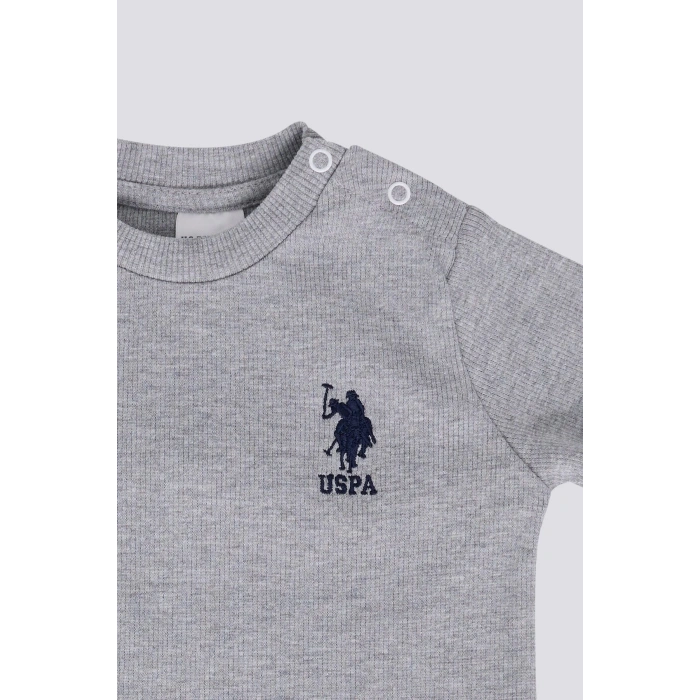 ERKEK BEBEK UZUN KOL 2Lİ TAKIM - GRİ MELANJ