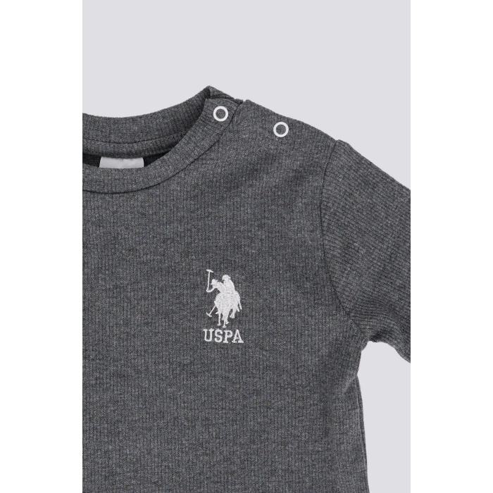 ERKEK BEBEK UZUN KOL 2Lİ TAKIM - ANTRASİT MELANJ