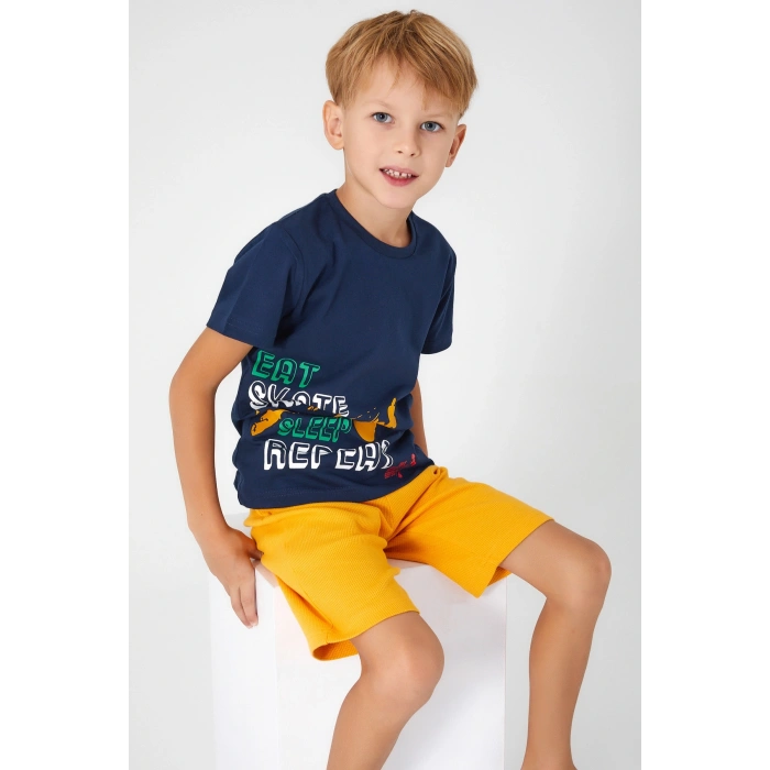 ERKEK ÇOCUK BERMUDA TAKIM - LACİVERT