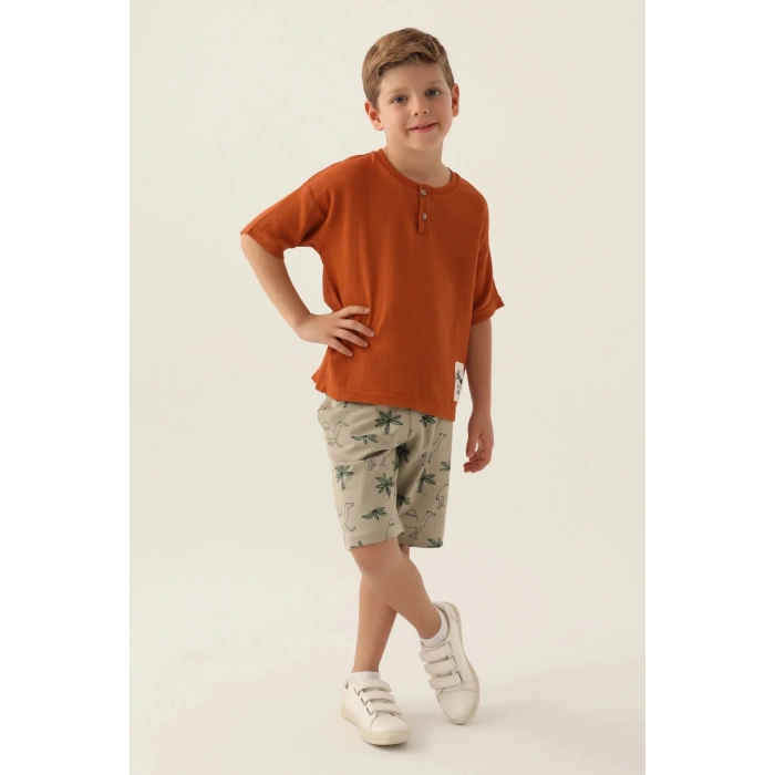 ERKEK ÇOCUK BERMUDA TAKIM - KEHRİBAR