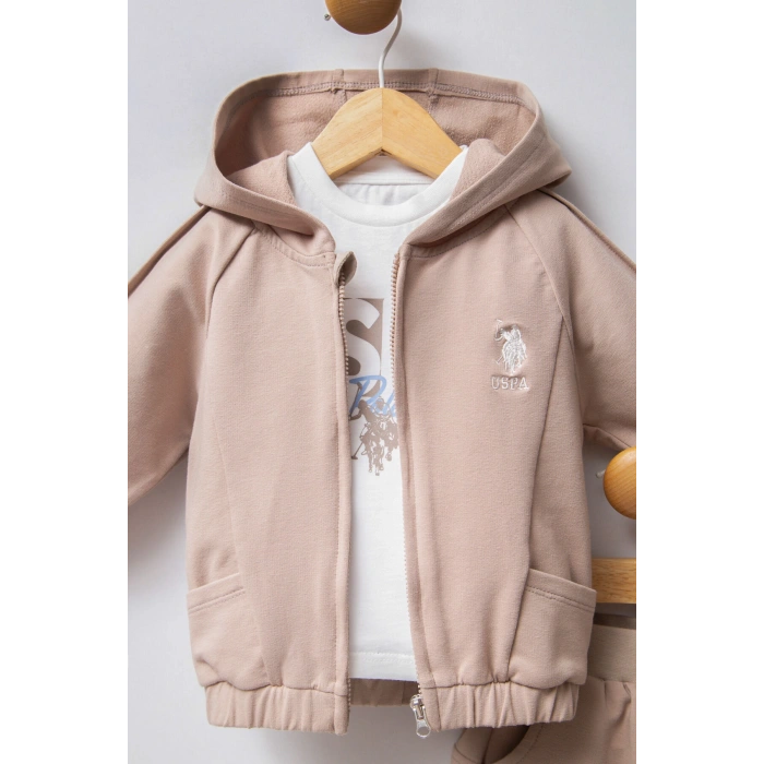 U.S POLO ASSN ERKEK BEBEK 3LÜ TAKIM - KUM