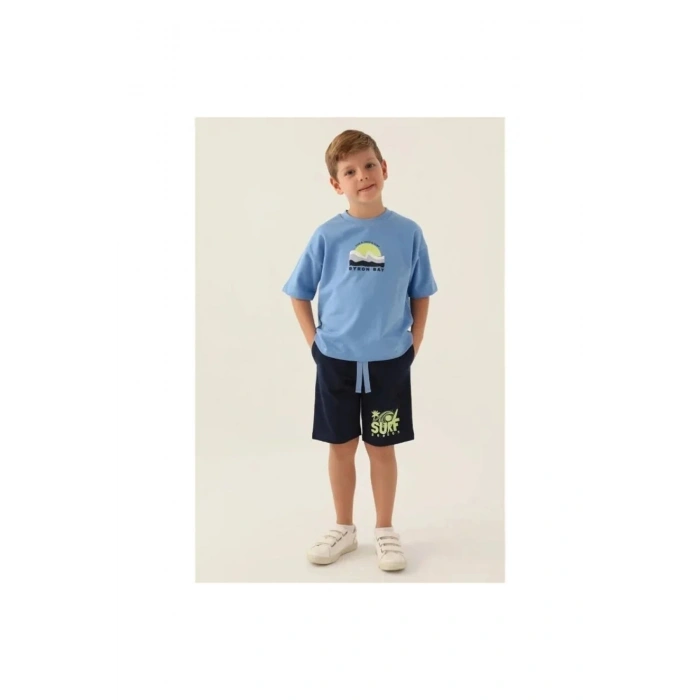 ERKEK ÇOCUK BERMUDA TAKIM - İNDİGO