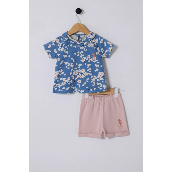 U.S.POLO ASSN. KIZ BEBEK 2Lİ TAKIM - MAVİ