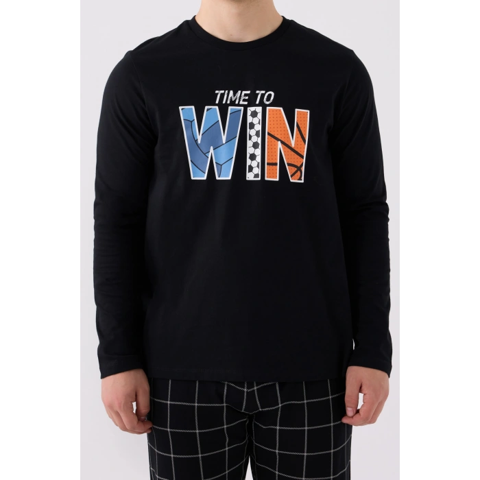 ARNETTA ERKEK PİJAMA TAKIMI - SİYAH