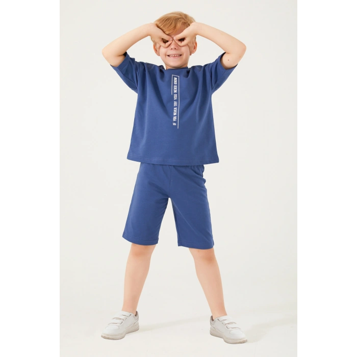 ERKEK ÇOCUK BERMUDA TAKIM - GECE MAVİSİ