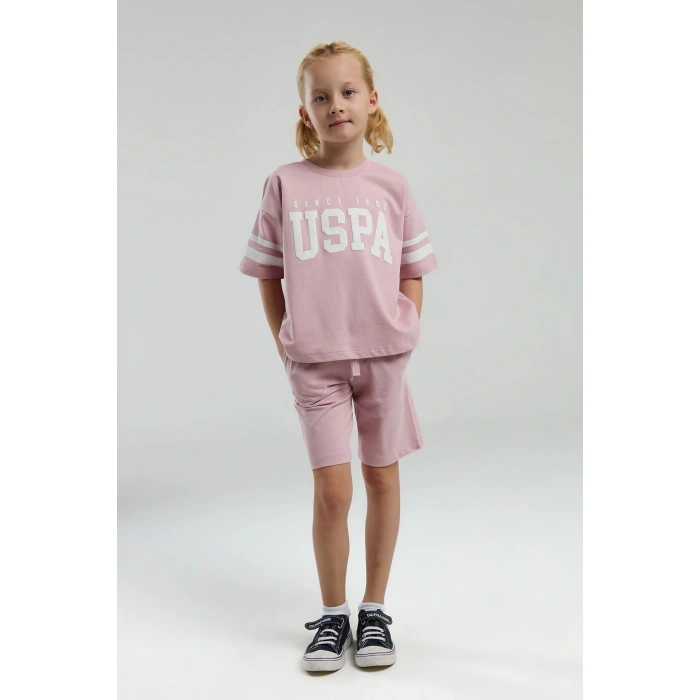 KIZ ÇOCUK BERMUDA TAKIM - SOFT PEMBE