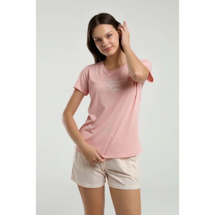 ARNETTA KADIN ŞORT TAKIM - RETRO PEMBE