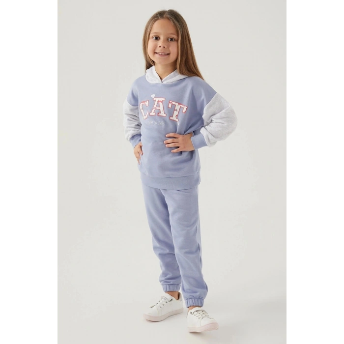 KIZ ÇOCUK EŞOFMAN TAKIM - AÇIK İNDİGO