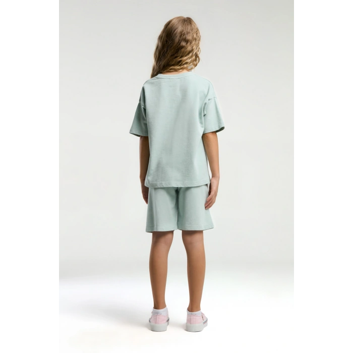 KIZ GARSON BERMUDA TAKIM - SU YEŞİLİ