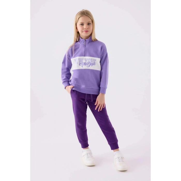 KIZ ÇOCUK EŞOFMAN TAKIM - LİLA