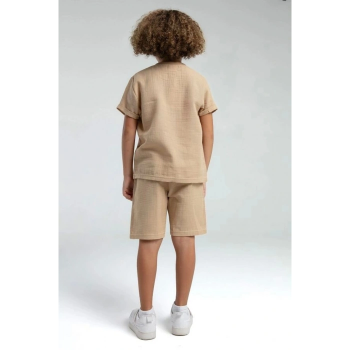 ERKEK ÇOCUK BERMUDA TAKIM - BEJ