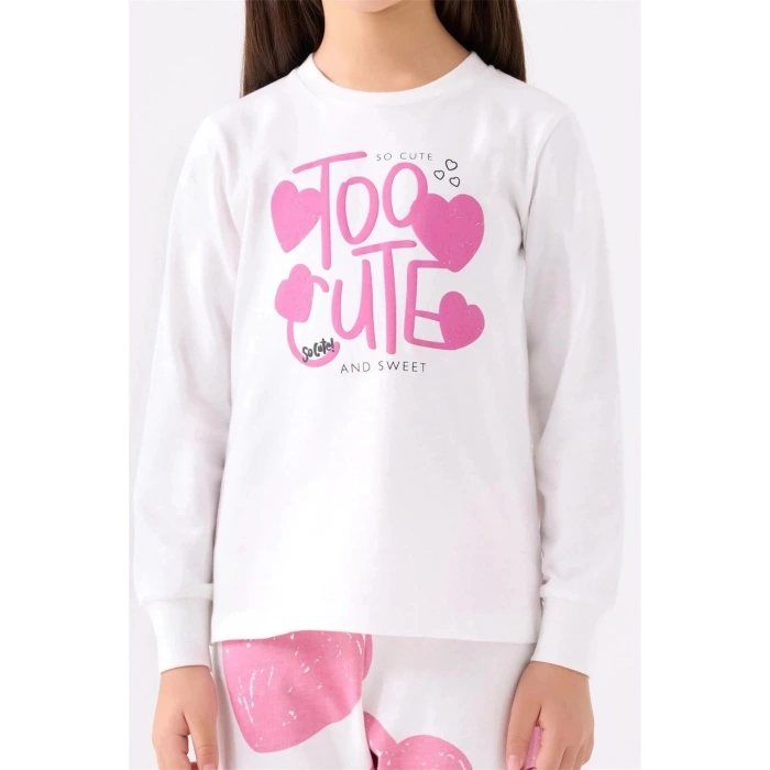 KIZ ÇOCUK İKİLİ TAKIM - KREM KARANFİL