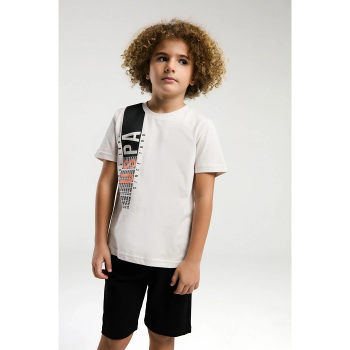 ERKEK ÇOCUK BERMUDA TAKIM - TAŞ