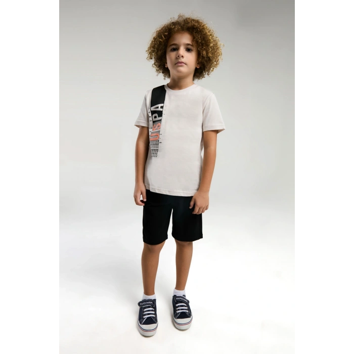 ERKEK ÇOCUK BERMUDA TAKIM - TAŞ