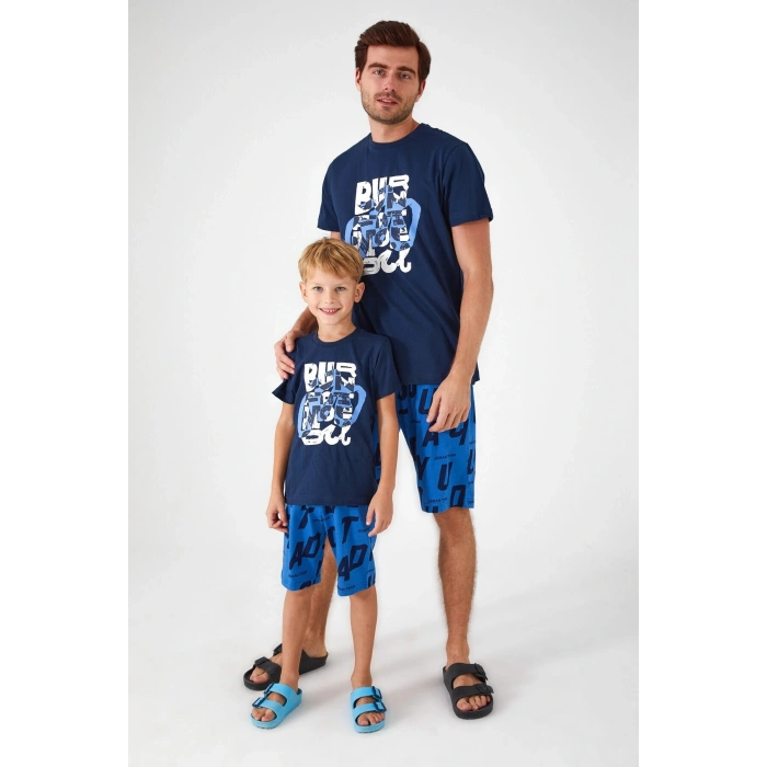BABA OĞUL BERMUDA TAKIM - LACİVERT