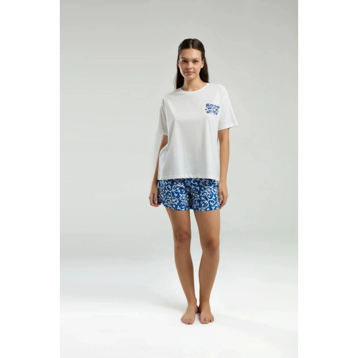 ANNE KIZ ÇOCUK ŞORT TAKIM - Beyaz