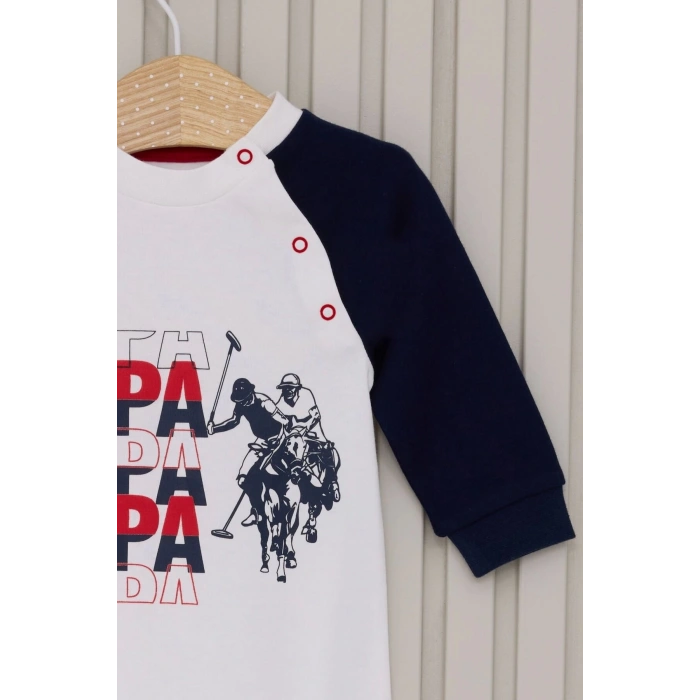 US POLO ERKEK BEBEK PATİKSİZ TULUM - BEYAZ