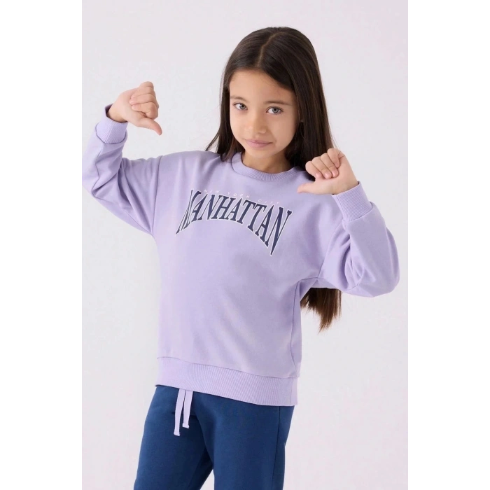 KIZ ÇOCUK EŞOFMAN TAKIM - LİLA