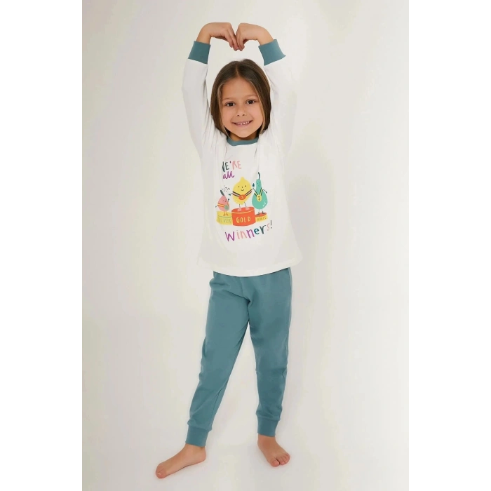 KIZ ÇOCUK İKİLİ TAKIM - BEYAZ