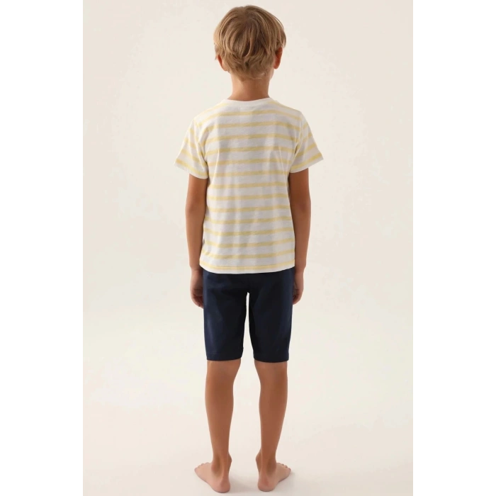 ERKEK ÇOCUK BERMUDA TAKIM - KREM PUDİNG