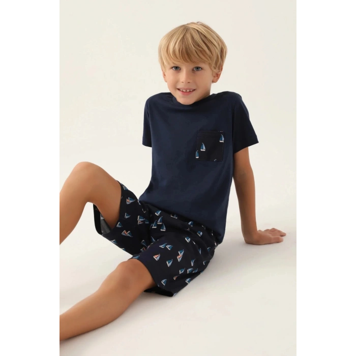 ARNETTA BABA OĞUL BERMUDA TAKIM - LACİVERT