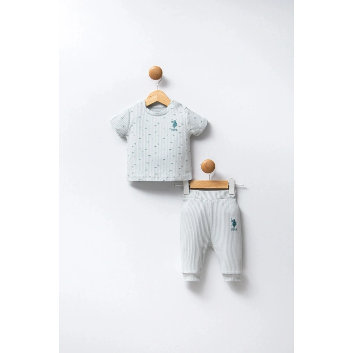 U.S POLO ASSN ERKEK BEBEK 2Lİ TAKIM - SU YEŞİLİ