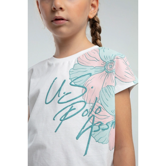 KIZ ÇOCUK ŞORT TAKIM - BEYAZ