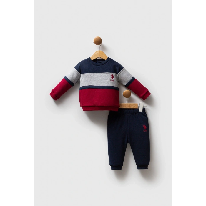 U.S.POLO  ERKEK BEBEK 2Lİ TAKIM - LACİVERT