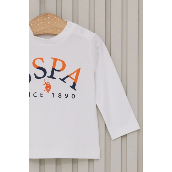 US POLO ERKEK BEBEK 2LI TAKIM - KREM TURUNCU