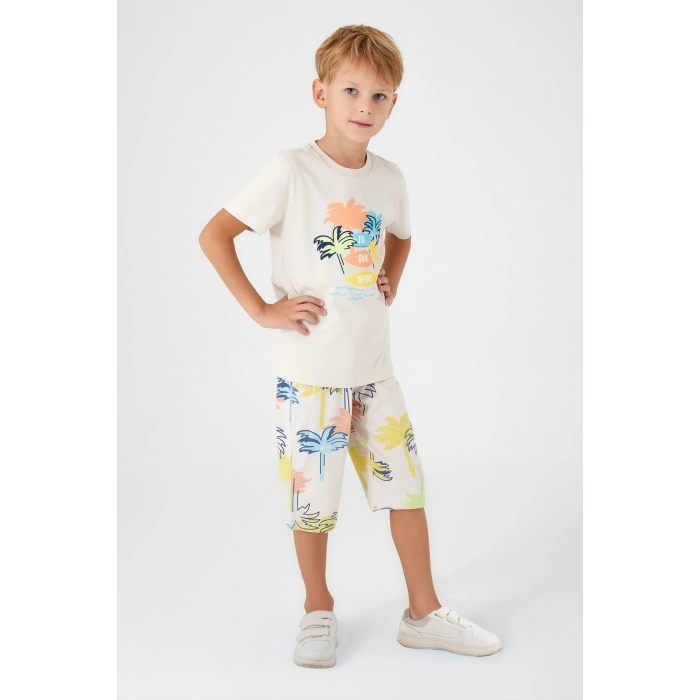 ERKEK ÇOCUK KAPRİ TAKIM - BEJ