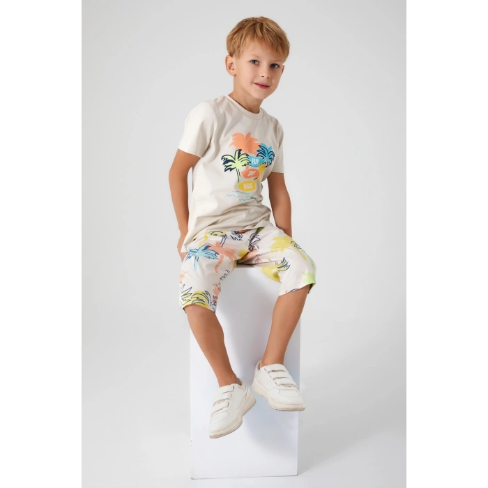 ERKEK ÇOCUK KAPRİ TAKIM - BEJ