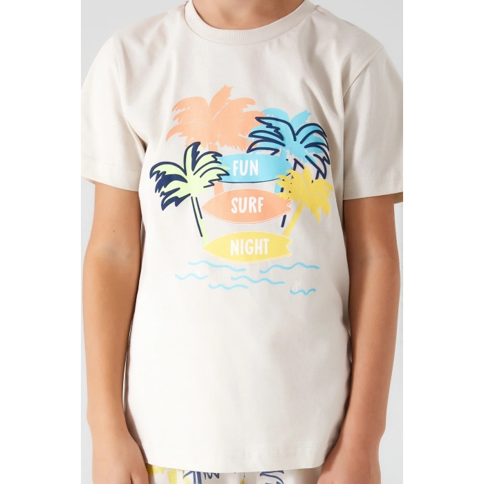 ERKEK ÇOCUK KAPRİ TAKIM - BEJ