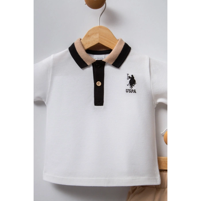 U.S POLO ASSN ERKEK BEBEK 2Lİ TAKIM - BEYAZ/BEJ