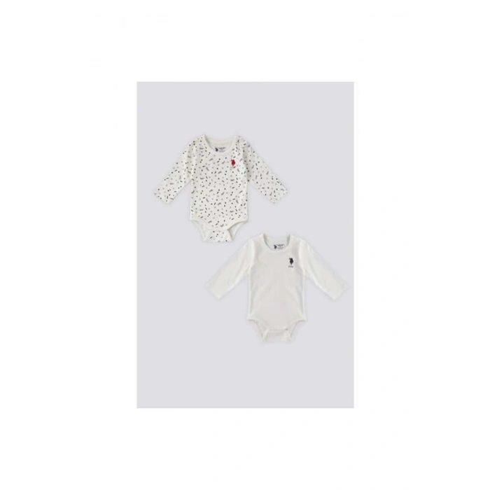 ERKEK BEBEK 2 Lİ UZUN KOLLU BODY SET - KREM/KREM
