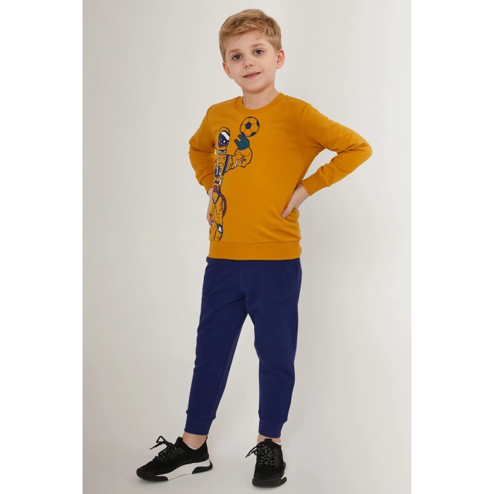 ERKEK ÇOCUK EŞOFMAN TAKIM - KOYU HARDAL